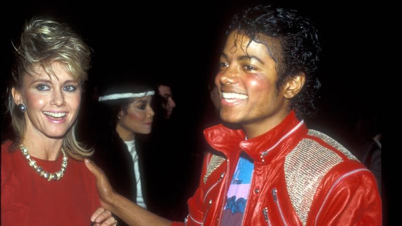 Olivia Newton John and Michael Jackson at the Dreamgirls opening night in 1983.